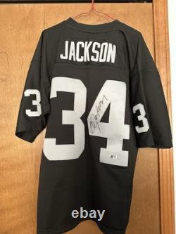 Bo Jackson Signed/Autographed Black M&N Jersey Beckett Oakland Raiders