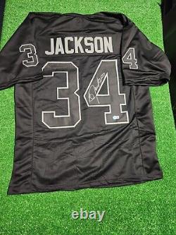 Bo Jackson Signed Autographed Black Oakland Raiders XL Jersey Beckett COA