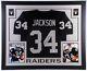 Bo Jackson Signed Autographed Custom Framed Raiders Jersey Display JSA COA