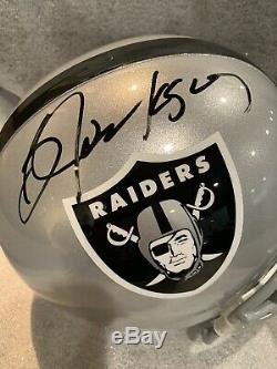 Bo Jackson Signed / Autographed Oakland Raiders Full Size Helmet Leaf Coa