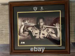 Bo Jackson Signed Bo Knows Shoulder Pads Bat 16x20 Photo Tristar Royals Raiders