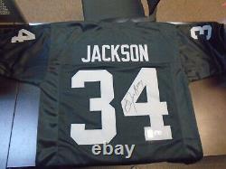 Bo Jackson Signed Custom Black Raiders Jersey #34 With Holograph Sticker + Beckett