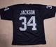 Bo Jackson Signed Custom Oakland Raiders Black Jersey (XL) Beckett COA