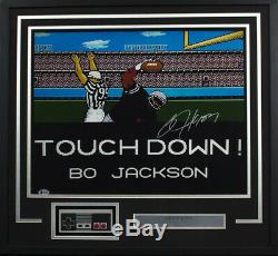 Bo Jackson Signed Framed 16x20 Tecmo Bowl Photo with NES Controller BAS