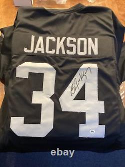 Bo Jackson Signed Oakland Raiders Black Jersey Autographed NFL