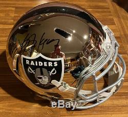 Bo Jackson Signed Oakland Raiders Speed Full Size Chrome Rep Helmet- Beckett COA