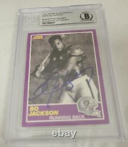 Bo Jackson Signed Raiders 1989 Score #384S Supplemental Autographed Card Beckett
