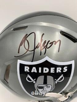 Bo Jackson Signed/autographed Raiders Authentic Flash Speed Helmet Beckett