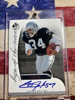 Bo Jackson auto 2005 UD SP Authentic autograph sign of the times Raiders