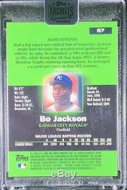 Bo Jackson auto signed on Card 1 of 1 Kansas City Royals Topps Archives RARE