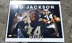 Bo Jackson signed JSA COA 13 x 19 photo autographed Kansas City Royals Raiders