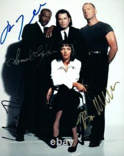 Bruce Willis Thurman Travolta Jackson signed 8x10 Picture autographed Photo COA