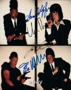 Bruce Willis Travolta Thurman Jackson signed 8x10 Photo Pic autographed with COA