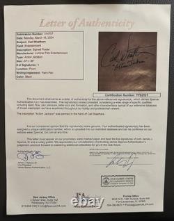 CARL WEATHERS VERY RARE Signed Autographed ACTION JACKSON 24x36 Poster JSA COA