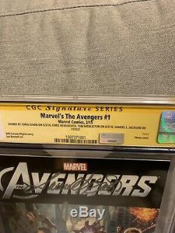 CGC 9.8 SS Avengers #1 Signed Samuel L Jackson Chris Evans Hemsworth Ruffalo ++
