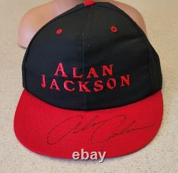 COUNTRY LEGEND ALAN JACKSON Signed Autographed Baseball Hat Black Red NO COA