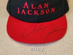 COUNTRY LEGEND ALAN JACKSON Signed Autographed Baseball Hat Black Red NO COA