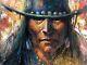 COWBOY Native American Hat Southwest Jackson Hole Original Oil painting West
