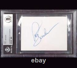 Coach Phil Jackson signed cut autograph card BGS BAS Beckett auto Bulls Lakers