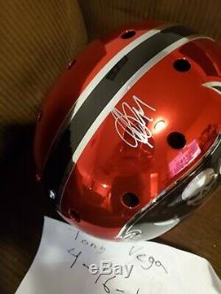 Desean Jackson Autographed Signed full size schutt chrome helmet BUCS
