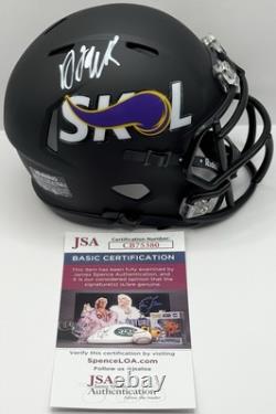 Donovan Jackson Signed Autographed Minnesota Vikings Skol Mini Helmet JSA COA