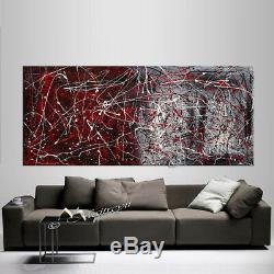 Drip Art Style Painting Jackson Pollock large Abstract paintings Red black