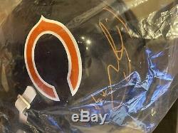 Eddie Jackson Chicago Bears Signed Full Size Helmet 2018 All Pro Orange Auto