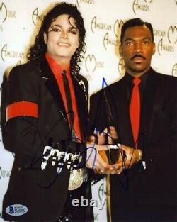 Eddie Murphy with Michael Jackson Autographed Signed 8x10 Photo Beckett BAS COA