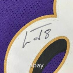 FRAMED Autographed/Signed LAMAR JACKSON 33x42 Baltimore Purple Jersey JSA COA