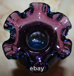 Fenton Art Glass Mulberry Vase George/Bill Fenton 50 Year 1946-1996 Sue Jackson