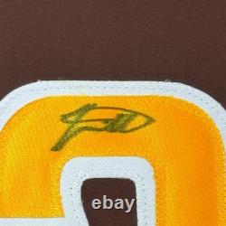 Framed Autographed/Signed Jackson Merrill 35x39 San Diego Brown Jersey COA
