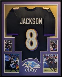 Framed Baltimore Ravens Lamar Jackson Autographed Signed Jersey Jsa Coa