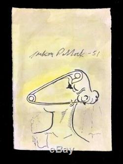 Framed Jackson Pollock Rare Original'POP-ART' Sketch signed & authenticated