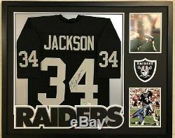 Framed Oakland Raiders Bo Jackson Autographed Signed Jersey Jsa Coa