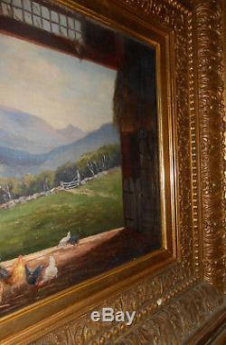 Frank Henry Shapleigh Oil Painting Mt. Washington From Barn Jackson N. H. Signed