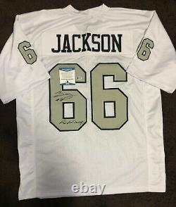 Gabe Jackson Signed Autographed Oakland Raiders Custom Jersey BECKETT BAS COA 5