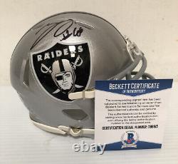 Gabe Jackson Signed Autographed Oakland Raiders Mini Helmet Beckett BAS COA 2