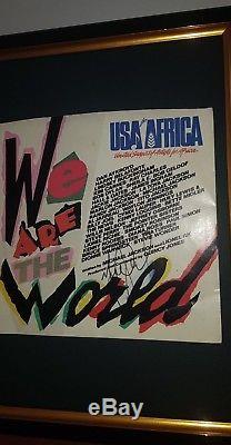 Hand Signed By Michael Jackson With Coa Rare We Are The World Record Sleeve