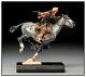 Harry Jackson Hand Painted Bronze Polychrome Sculpture Pony Express Signed Art