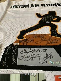 Heisman Winners Autographed/Signed Jersey 15 Multi Signed Bo Jackson 1/1