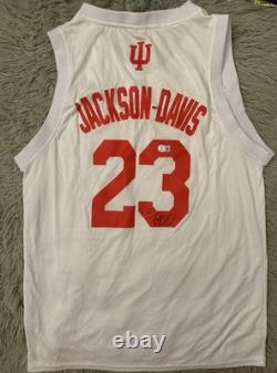 I BECKETT COA Trayce Jackson-Davis Signed Autographed Indiana Hoosiers Jersey