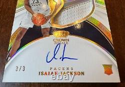 ISAISH JACKSON Crown Royale /3 RPA Nike Swoosh PATCH AUTO RC SILHOUETTES ON CARD