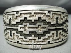 Important Navajo Dan Jackson Heavy Sterling Silver Bracelet