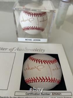 In-Person Michael Jackson Autographed Signed National League Baseball JSA COA