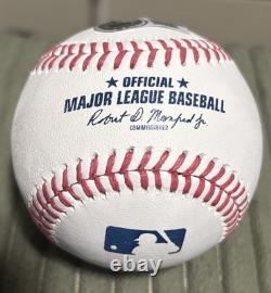 JACKSON MERRILL Autographed OMLB Baseball withJackson Barrel Inscription BECKETT