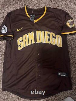 JACKSON MERRILL signed Autographed PADRES custom jersey Size Medium Rookie Star