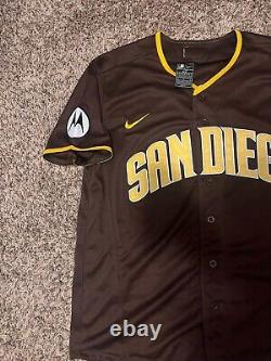 JACKSON MERRILL signed Autographed PADRES custom jersey Size Medium Rookie Star