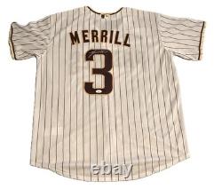 JACKSON MERRILL signed auto autographed San Diego Padres Jersey JSA