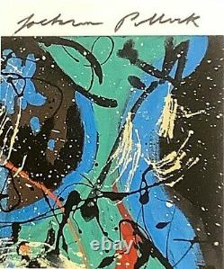 JACKSON POLLOCK Hand Signed Vintage Multi-Colored Print 11x14 Mat FRAME READY