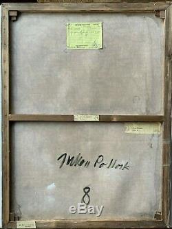 JACKSON POLLOCK oli on original canvas of 50's MASTERPIECE! Dripainting